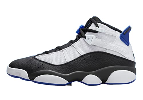 Nike Jordan Men's 6 Rings Basketball Shoes 322992-012 White Game Royal Black, 9.5