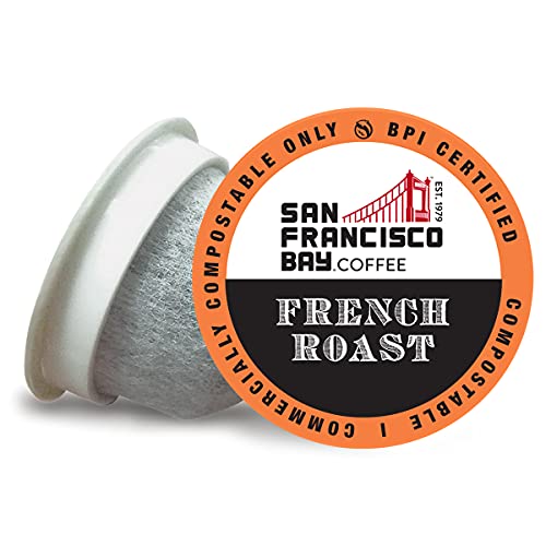 San Francisco Bay Compostable Coffee Pods - French Roast (100 Ct) K Cup Compatible including Keurig 2.0, Dark Roast