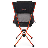 Cascade Mountain Tech Outdoor High Back Lightweight Camp Chair with Headrest and Carry Case - Black