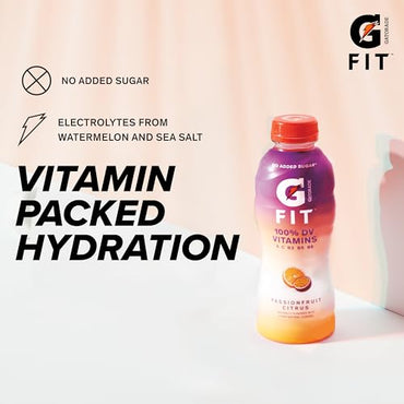 Gatorade Fit Electrolyte Beverage, Healthy Real Hydration, New 2.0 4 Flavor Variety Pack, 16.9.oz Bottles (12 Pack)