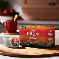 Folgers Colombian Decaf Medium Roast Coffee, 72 Keurig K-Cup Pods