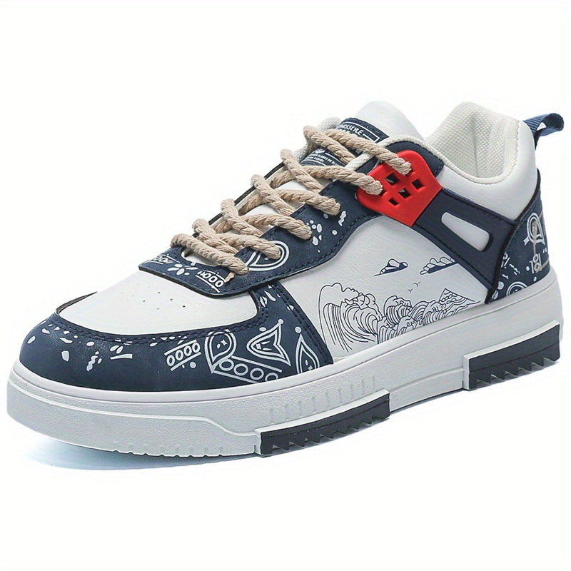 Men's Trendy Skate Shoes, Non-Slip Sneakers, Men's Footwear