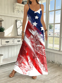 Digital Printed Women'S American Flag Camisole Style Sleeveless Vacation Commuting Leisure Travel Daily Business Gifts Party Style Elegant And Fashionable Spring/summer Women'S Dress