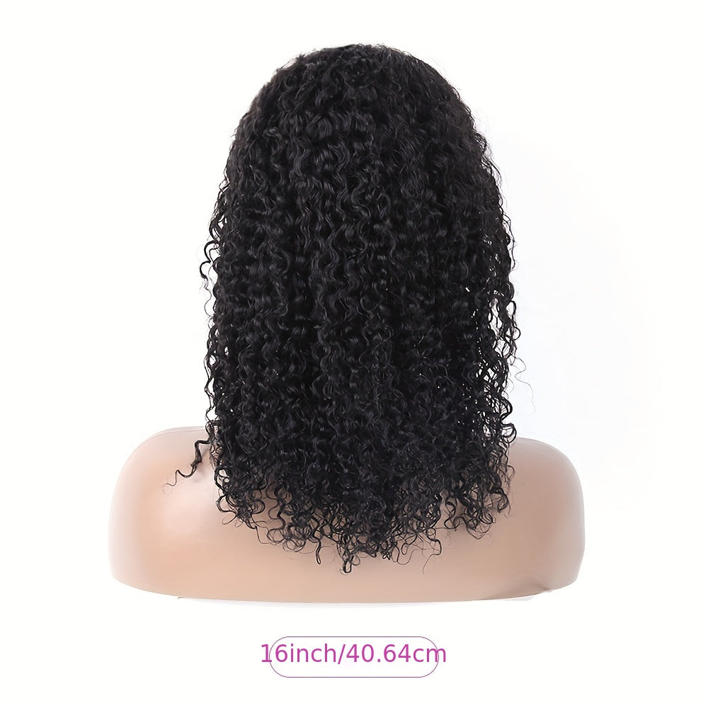 EMOL 180% Density Kinky Curly 13x4 Lace Front Wig - Pre-Plucked 4C Natural Look, Transparent Lace, Glueless for All Women