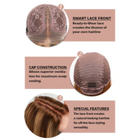 Lace Front Wig Long Wig For Women Loose Wave Middle Part Wig Heat Resistant Synthetic Wig