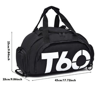 Large Capacity Duffle Tote Bag, Nylon Lightweight Luggage Bag With Shoe Compartment, Portable Travel Storage Bag Unisex Bag For Daily Use