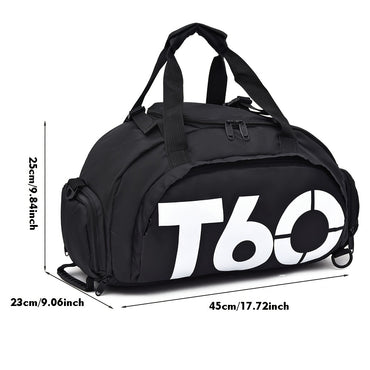 Large Capacity Duffle Tote Bag, Nylon Lightweight Luggage Bag With Shoe Compartment, Portable Travel Storage Bag Unisex Bag For Daily Use