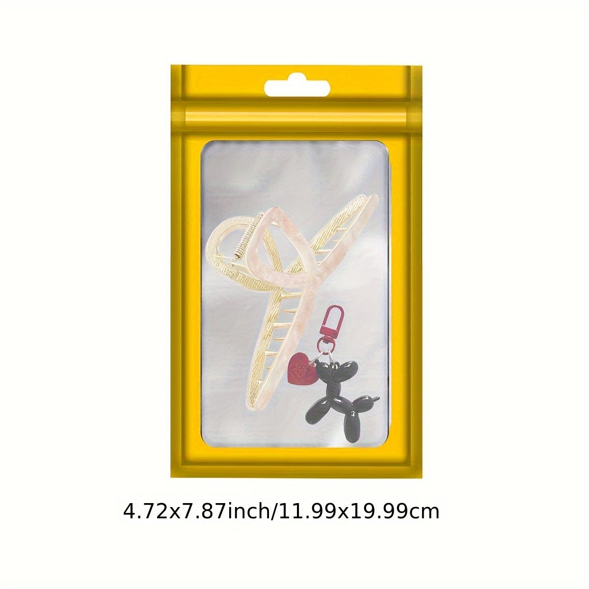 [Holographic Zipper Lock Bags] 100-Pack Holographic Zipper Lock Resealable Bags | Moisture-Proof Aluminum Foil Polyester Film Flat Transparent Window Pouch for Electronics/Jewelry/Cosmetics Organization, 4 Size Options, Non-f