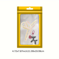 [Holographic Zipper Lock Bags] 100-Pack Holographic Zipper Lock Resealable Bags | Moisture-Proof Aluminum Foil Polyester Film Flat Transparent Window Pouch for Electronics/Jewelry/Cosmetics Organization, 4 Size Options, Non-f