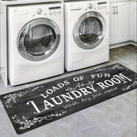1pc Non Slip Laundry Room High Quality Runner Rug, Decor Non-Skid Comfort Standing Mat Machine Washable Text Design Laundry Mat, Floor Mats & Matting for Kitchen, Porch, Bathroom, Hotel, Commercial Laundry Rooms, And Home