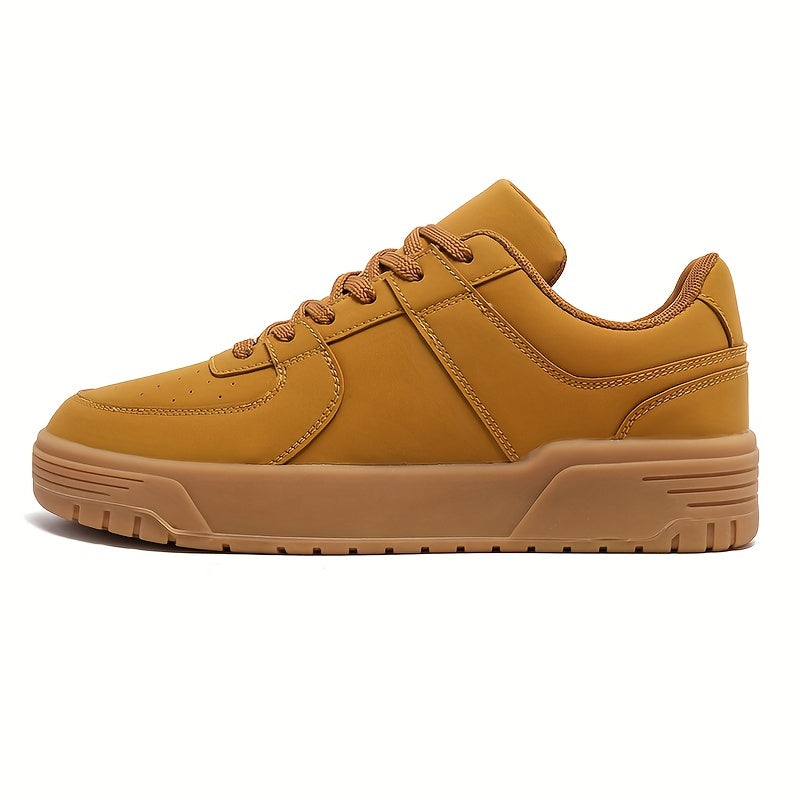 Men's Skate Shoes With Good Grip, Breathable Lace-up Sneakers, Men's Footwear