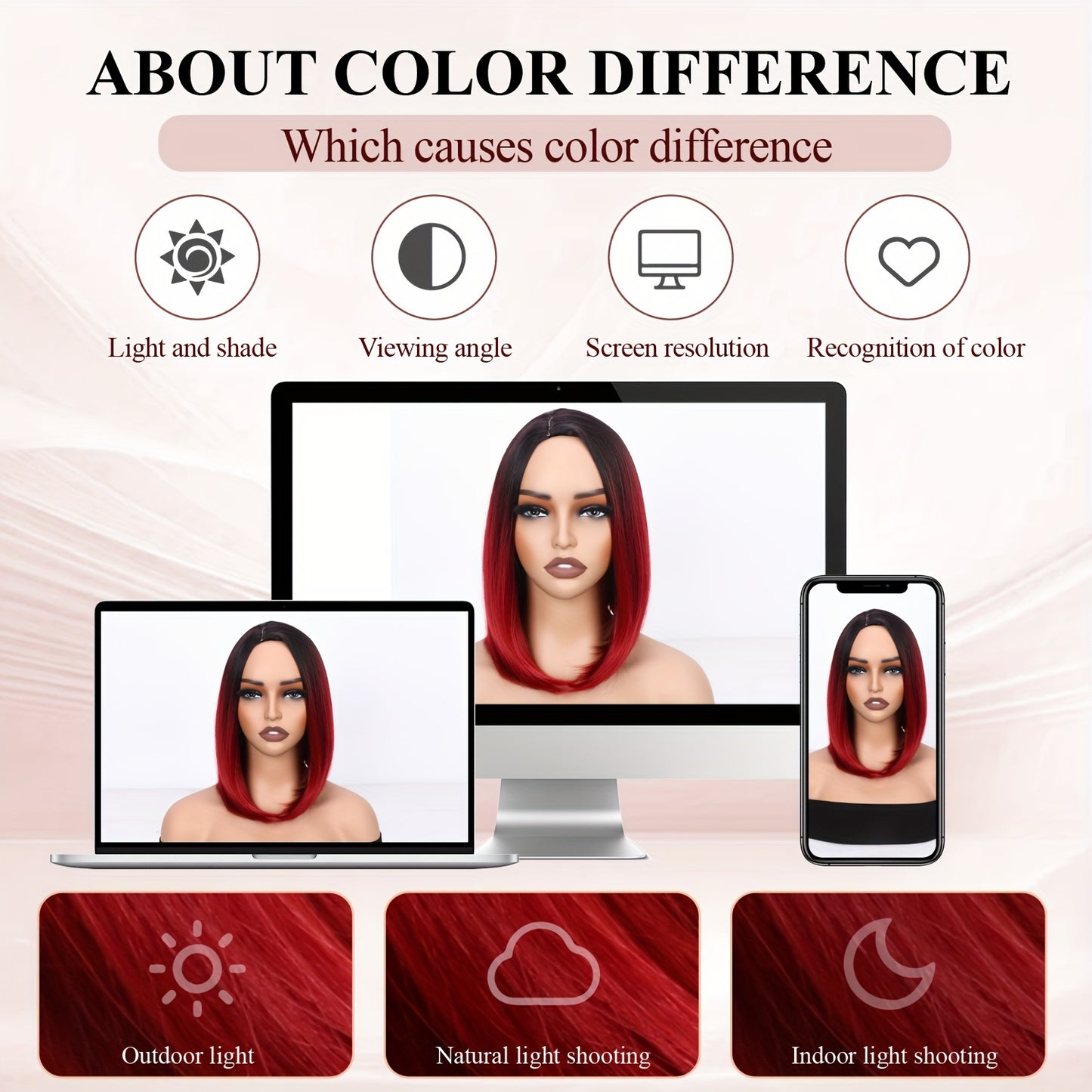 14-Inch Straight Synthetic Bob Wig with Ombre Effect - Black to Red, Heat-Resistant Fiber, Daily Cosplay & Party Style, High-Density Rose Net, Perfect for Women, Party Hair Accessory | Stylish Hairpiece | Heatresistant Fiber,