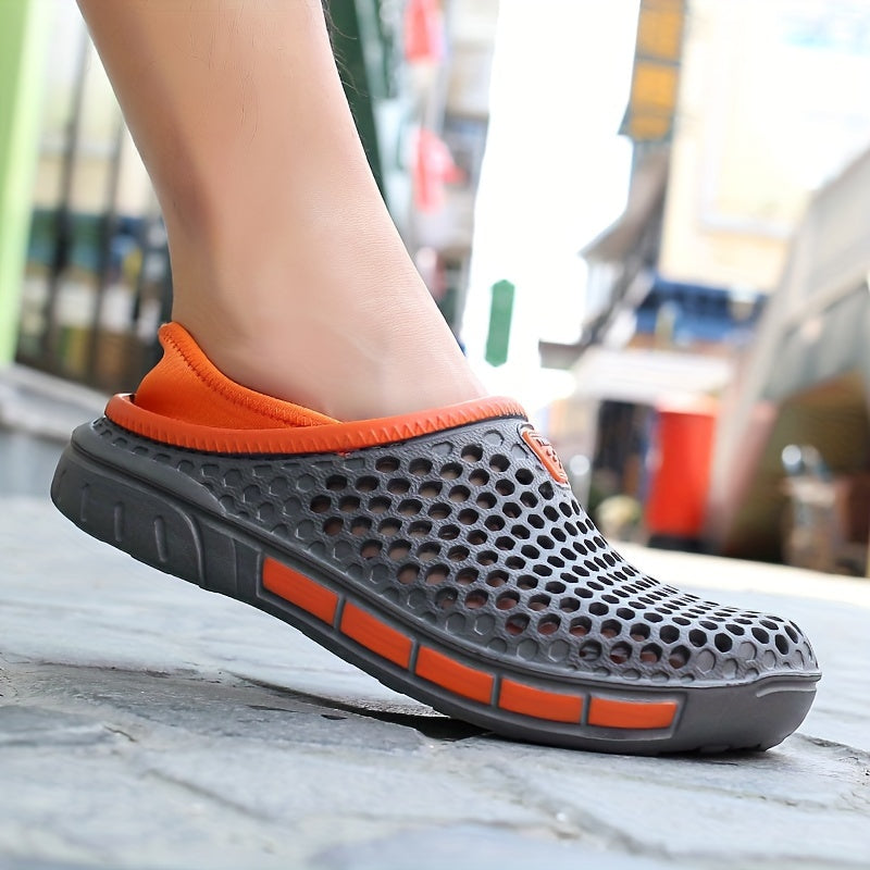 Men's Breathable Slip On Sandals, Comfy Non Slip Anti Odor EVA Summer Beach Walking Shoes, Men's Footwear