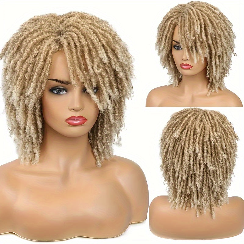 Dreadlock Wig Short Braided Wigs For Women And Man Afro Bob Black Crochet Twist Hair Dreadlocks Wigs Synthetic Wig Layered Breathable Faux Locs Braids Afro Wigs For Women