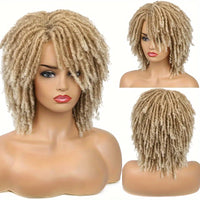 Dreadlock Wig Short Braided Wigs For Women And Man Afro Bob Black Crochet Twist Hair Dreadlocks Wigs Synthetic Wig Layered Breathable Faux Locs Braids Afro Wigs For Women
