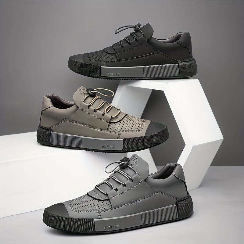 CLOHOO Brand Men'S Shoes with Rubber Soles, Stylish Sports Casual Shoes, Street-Style Skate Shoes, Popular New Breathable Soft-Soled Comfortable Men'S Shoes, Youth British Style Men'S Footwear.