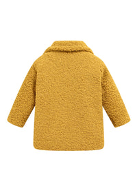 JOMAKE Girls' Winter Coat - Pastel Pink & Ombre Jacket with Button Front Closure, Soft Fleece-Lined Lapel Collar, Non-Stretchy Fabric for Everyday & Formal Events, Long Sleeve Casual Outerwear for School, Travel - Cute Korean