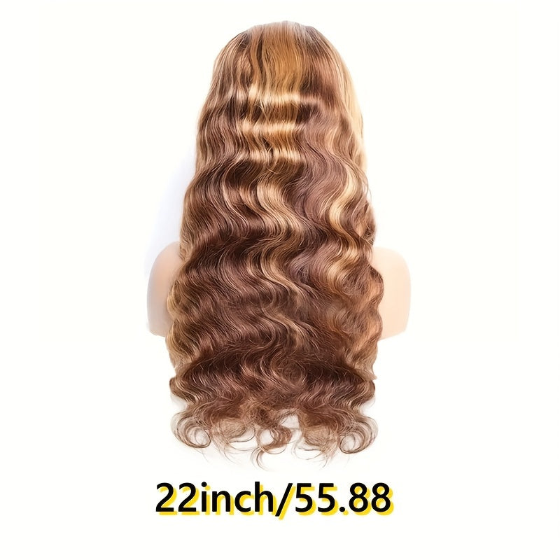 250% Density Ultra-Lush Honey Blonde Body Wave Wig - 13x6x1 T-Part Remy Human Hair with Pre-Plucked Natural Hairline & Baby Hair
