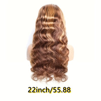 250% Density Ultra-Lush Honey Blonde Body Wave Wig - 13x6x1 T-Part Remy Human Hair with Pre-Plucked Natural Hairline & Baby Hair