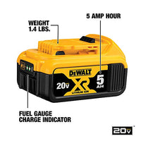 DEWALT 20V MAX XR Battery, 5 Ah, 2-Pack (DCB205-2)