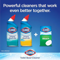 Clorox Toilet Bowl Cleaner, Clinging Bleach Gel, Ocean Mist - 24 Ounces, Pack of 2