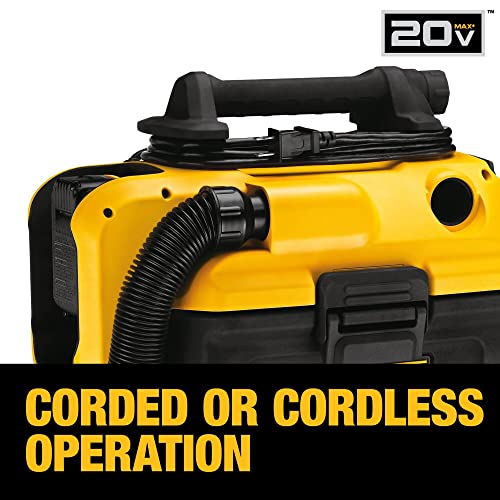 DEWALT 20V MAX Cordless Wet/Dry Vacuum, Compact Shop Vacuum, Tool Only (DCV581H)