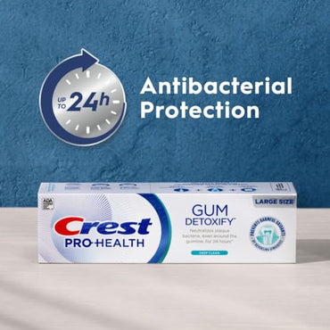 Crest Pro-Health Gum Detoxify Deep Clean Toothpaste 4.8 oz Pack of 3 - Anticavity, Antibacterial Flouride Toothpaste, Clinically Proven, Gum and Enamel Protection, Plaque Control