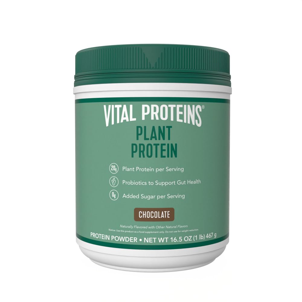 Vital Proteins Marine Collagen Peptides Powder 7.8 oz Unflavored + 16.5 oz Chocolate Plant Protein Powder