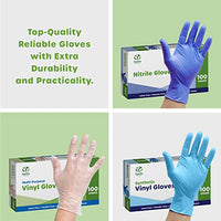 [100 Count] Disposable Black Nitrile Chemical Resistant Gloves 6 Mil. Extra Strength Latex & Powder Free, Textured Fingertips Gloves - X-Large