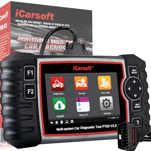 iCarsoft Auto Diagnostic Scanner P700 V2.0 for Porsche with Engine/Transmission/ABS/Airbag Diagnosis Scan,OBD2 Code Reader with Oil Reset EPB ETC+Battery/O2 Sensor/EVAP Test-2024 Newest