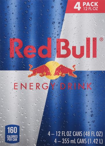 Red Bull Energy Drink, 12 Fl Oz Cans, (Pack of 4)