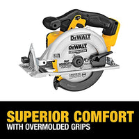 DEWALT 20V MAX Circular Saw, 6-1/2-Inch Blade, 460 MWO Engine, 0-50 Degree Bevel Capability, Bare Tool Only (DCS391B)