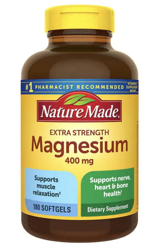 Nature Made Extra-Strength Magnesium 400 mg - 180 Softgels