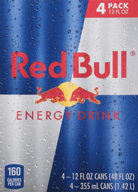 Red Bull Energy Drink, 12 Fl Oz Cans, (Pack of 4)