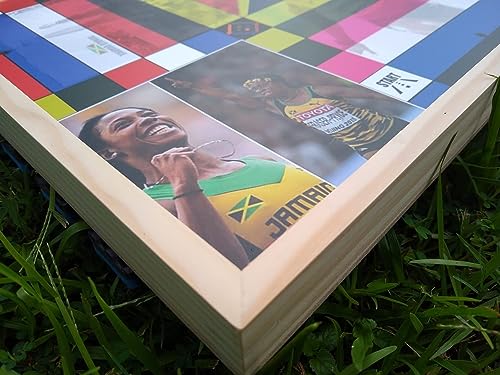 Jamaican Ludo Legendary Athletes Edition | 24in x 24in Board Game | Family Game Night Activity | Fun Easy Multi-Player Entertainment (Ludi/Ludy/Loodi)