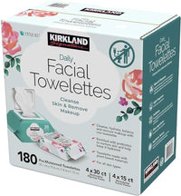 KIRKLAND Signature Daily Facial Towellettes, 4.53 Pound (180 Count, 1-Box)