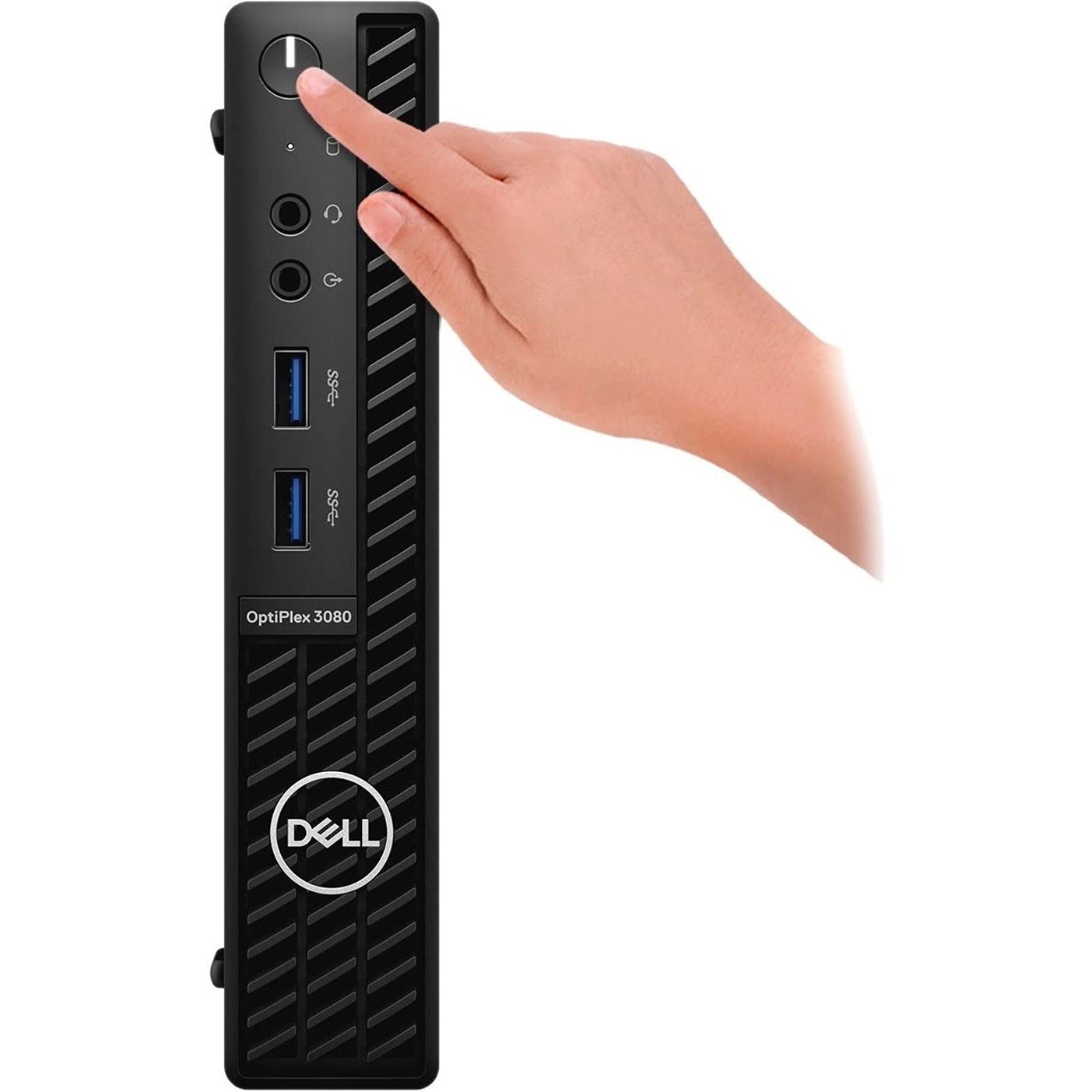 Dell OptiPlex 3000 3080 Desktop Computer - Intel Core i5 10th Gen i5-10500T Hexa-core (6 Core) 2.30 GHz - 8 GB RAM DDR4 SDRAM - 256 GB NVMe M.2 PCI Express M.2 SSD - Micro PC - Black