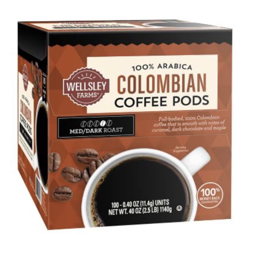 Wellsley Farms Colombian K-Cup Pods, 100 CT