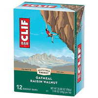 CLIF BAR - Oatmeal Raisin Walnut - Made with Organic Oats - 10g Protein - Non-GMO - Plant Based - Energy Bars - 2.4 oz. (12 Pack)