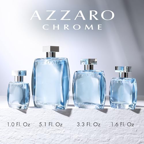 Azzaro Chrome Men's Aquatic Citrus, Woody, Musky Cologne - Travel Size