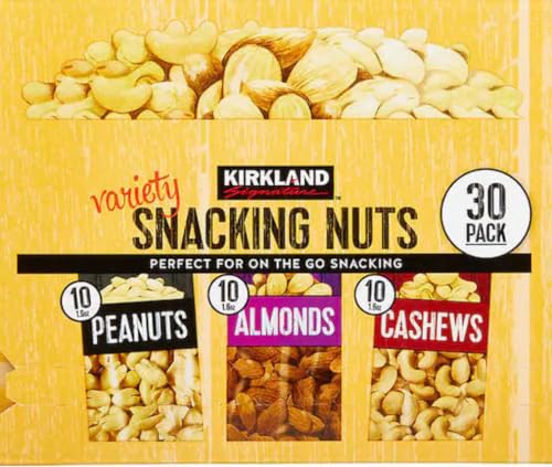 Kirkland Signature Snacking Nuts, Variety Pack, 1.6 oz, 30-count