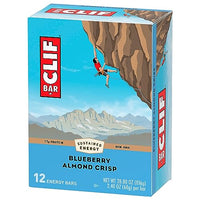 Clif Bar - Blueberry Almond Crisp - Made with Organic Oats - 11g Protein - Non-GMO - Plant Based - Energy Bars - 2.4 oz. (12 Pack)