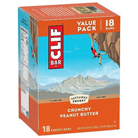 Clif Bar - Crunchy Peanut Butter - Made with Organic Oats - 11g Protein - Non-GMO - Plant Based - Energy Bars - 2.4 oz. (18 Pack)