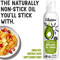 Chosen Foods 100% Pure Avocado Oil Spray, Keto and Paleo Diet Friendly, Kosher Cooking Spray for Baking, High-Heat Cooking and Frying (13.5 oz, 2 Pack)