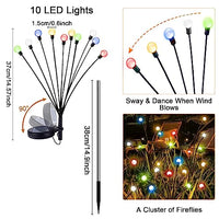 Micacorn Solar Garden Lights, Solar Firefly Lamp 2 Pack 2 Modes 20 LED Swaying Solar Firefly Lights Solar Waterproof Garden Decorative Lights for Yard Parties Wedding Pathway Outdoor Decoration