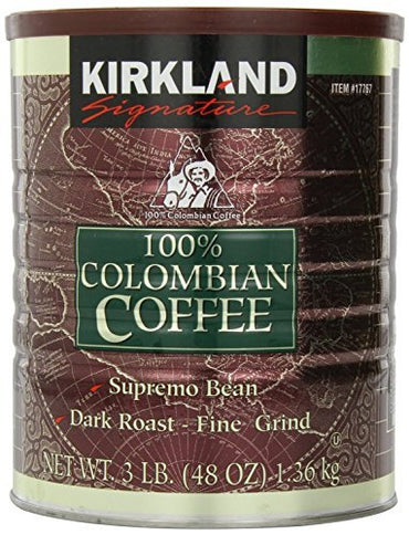 Kirkland Signature 100% Colombian Coffee 3 Pound (3 Pack)