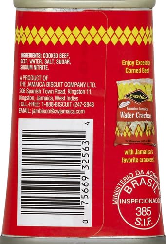 EXCELSIOR Corned Beef in Natural Juices, 12 Ounce (Pack of 4)