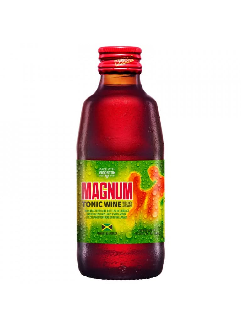 Jamaican Magnum Tonic Wine with Iron & Vitamins - Pack of 6 Bottles (200ml each)