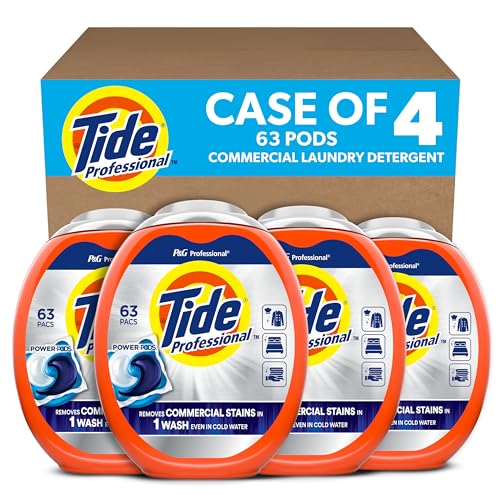 Tide Professional Commercial Power PODS Laundry Detergent, 63 Count (4 Count)