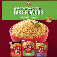 Rice-A-Roni Heat & Eat Rice, Microwave Rice, Quick Cook Rice, 3 Flavor Variety Pack, (6 Pack)